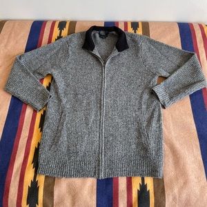 Pendleton Shetland Wool Washable Zip Up Sweater Cardigan